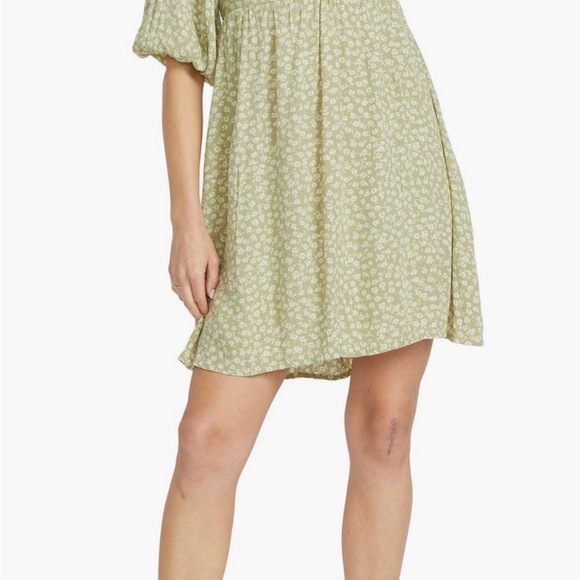 Billabong Sage Floral Long Sleeve Dress - Picture 4 of 6